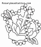 Rosary Stencils Crosses Bead Henna Roseary sketch template