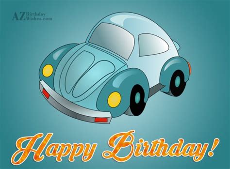 happy birthday  cartoon car azbirthdaywishescom