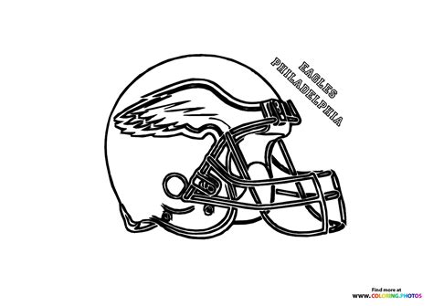 philadelphia eagles nfl helmet coloring pages  kids