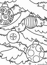 Christmas Coloring Ornaments Tree Pages Decorations Printable Ornament Color Kids Print Holiday Rocks Getdrawings sketch template