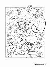 Herfst Rainy Kleuteridee Regen Paraplu Horsthuis Slavyanka Sheets Starbucks Bezoeken sketch template