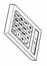 Calculadora Calcolatrice Colorare Rekenmachine Kleurplaat Disegni Rechner Educolor Malvorlage sketch template