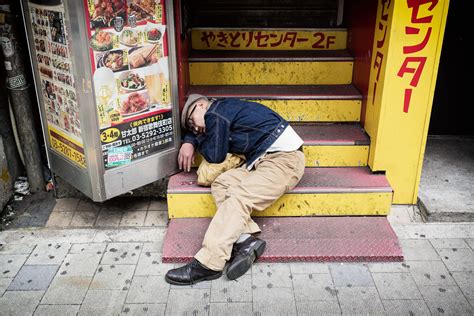 drunk and asleep amidst some urban autumn colours — tokyo times