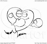 Boxer Outline Coloring Heart Royalty Clipart Illustration Toon Hit Rf 2021 sketch template