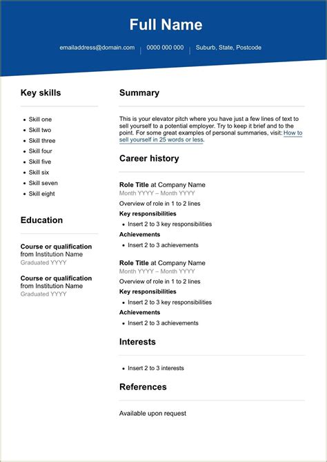 resume template  job search resume  gallery