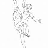 Ballet Bailarina Tanzt Arabesque Hellokids Arqueado Arabeske sketch template