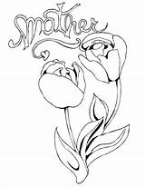 Coloring Pages Mother Happy Mothers Flowers Flower Kids Hearts Color Heart Printable Roses Print Coupons Sheets Japanese Activities Rose Drawings sketch template
