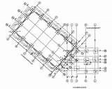 Plan Column Foundation Layout Dwg  Drawing Detail Building Cadbull Center Line Description Slab sketch template