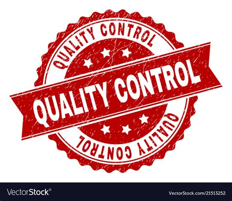 grunge textured quality control stamp seal vector image
