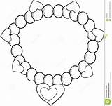 Bracelet Coloring Pages Necklace Colouring Pearl Jewelry Kids Color Printable Book Getcolorings Illustration Designlooter sketch template