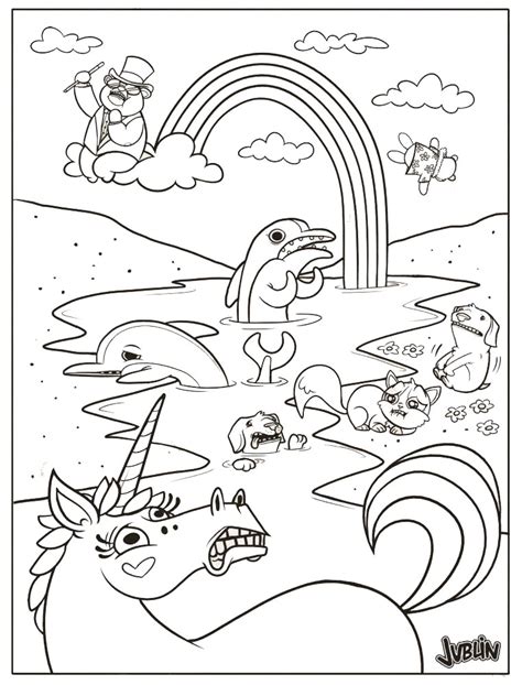 lisa frank unicorn  dolphins coloring pages xcoloringscom