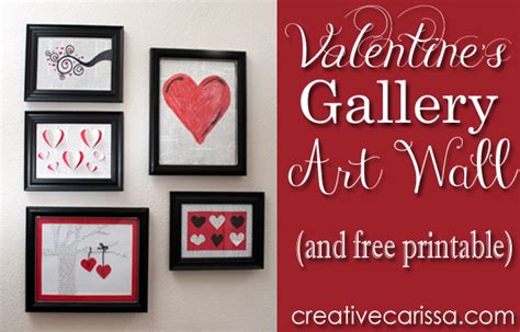 valentines gallery art wall   printable creative green living