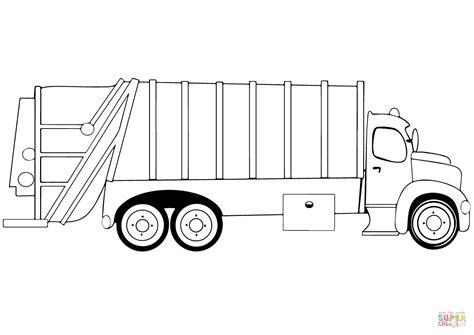 garbage truck coloring pages sketch coloring page