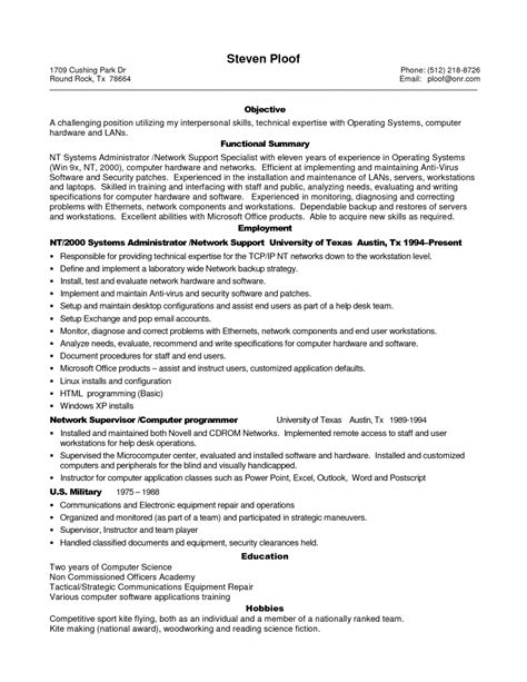 professional experience resume   letter templates