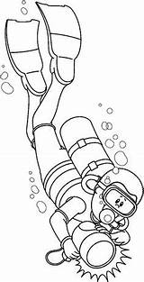 Diver Scuba Ratownik Mergulhador Nurek Buceadores Sheets Diver1 Snorkeling Kolorowanka Buzo Oficios Underwater Dive Unterwasser Buceo Ausmalen Pintar Profesiones Vbs sketch template