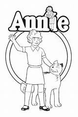 Annie Coloring Pages Orphan Musical Movie Theatre Little Drawing Sheets Sheet Printable Broadway Theater Armstrong Book Print Dance Template Play sketch template