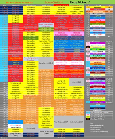 Nickelodeon Schedule Archive Ii