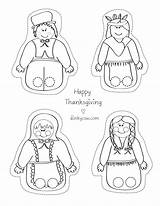 Finger Puppets Printable Family Coloring Thanksgiving Template Paper Puppet Color Pages Colored Printables Hand Crafts Indians Preschool Patterns Printablee Category sketch template