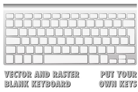 blank extended aluminum keyboard pre designed illustrator graphics
