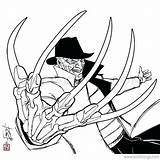 Freddy Krueger Villain sketch template