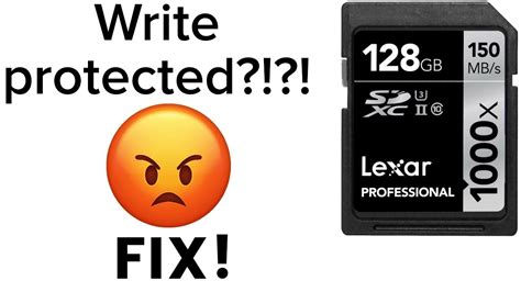 sd card write protected fix youtube