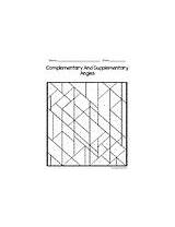 Coloring Supplementary Complementary Angles Worksheet Preview sketch template