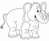 Elephant Coloring African Pages Animals Color Animal sketch template