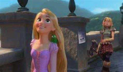 rapunzel gee astrid i didn t know you were so nice astrid under breath oh yes for now