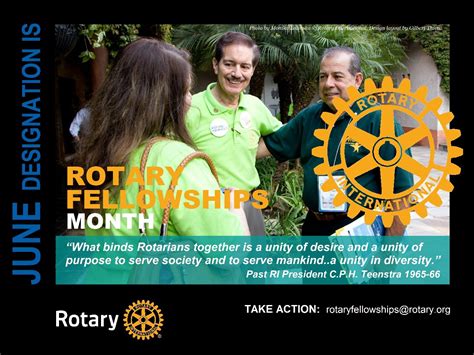 rotary mini poster june rotary fellowships month  gt rotary