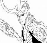 Loki Coloring Pages Printable Marvel Adults Kids Getdrawings sketch template