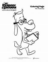 Peabody Mr Sherman Coloring Pages Sheets Activity Color Printable Printables Giveaway Rocky Bullwinkle Ray Dvd Fheinsiders Blu Comes Blue Show sketch template
