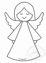 Angel Template Cute Christmas Coloring Ornaments Printable Pages Window Resolution Coloringpage Eu sketch template