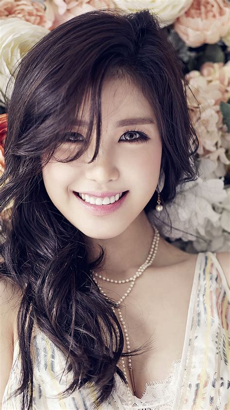 ho56 flower girl kpop hyosung asian smile wallpaper