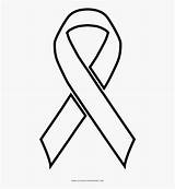 Coloring Ribbon Awareness Line Clipartkey sketch template