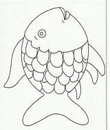 Rainbow Fish Coloring Preschool Crafts sketch template