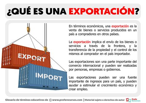 Qué Es Una Exportación Definición De Exportación