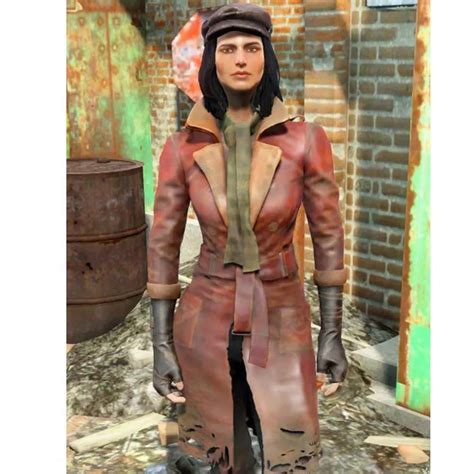 Fallout 4 Piper Leather Trench Coat For Sale Jacket Hub
