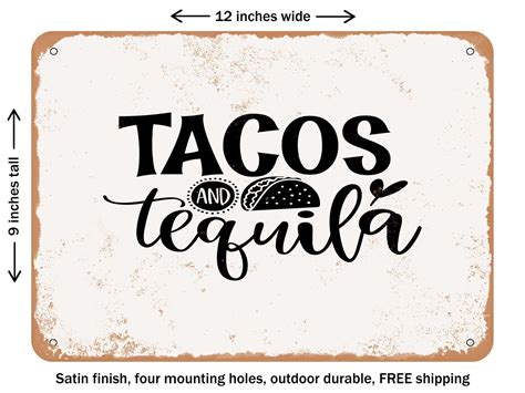 Decorative Metal Sign Tacos And Tequila Vintage Rusty Look Michaels