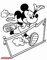 Mickey Coloring Marathon Pages Mouse Running Disney Disneyclips Sheets Minnie Kids Visit Funstuff sketch template