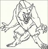 Werewolf Designlooter Colorare Spaventosi sketch template