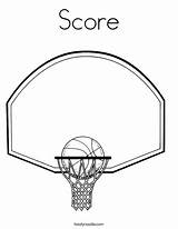 Coloring Basketball Goal Hoop Score Pages Printable Print Getcolorings sketch template