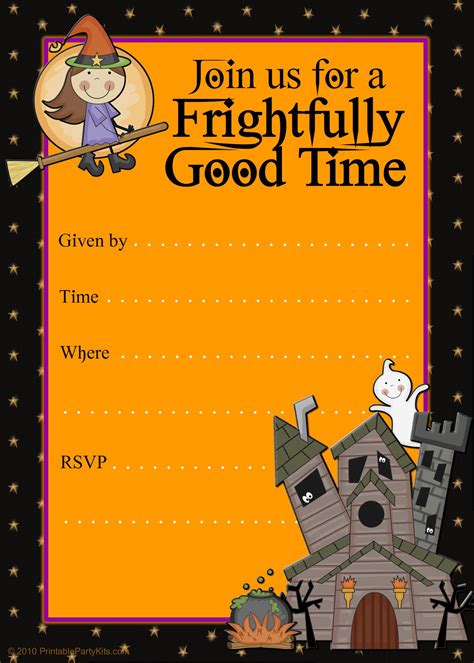 printable party invitations printable good witch halloween party