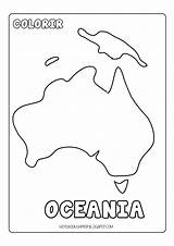 Oceania Continentes Mapas Baixar Aqui sketch template