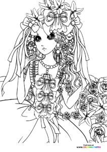 coloring pages  adults girls category   easy print