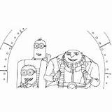 Despicable Coloring Pages Kids Naughty Affiche Source Lucy sketch template