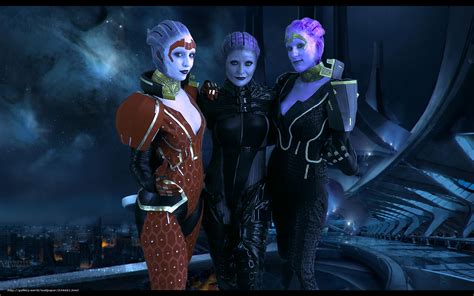 Download Wallpaper Mass Effect Asari Cosplay Free