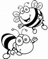 Kolorowanka Kolorowanki Wydruku Rysunek Owady Druku Pszczoly Pszczoły Bajkowa Dzieci Dziecka Obraz Owadami Najlepsze Dwie Malowanki Wybrane sketch template