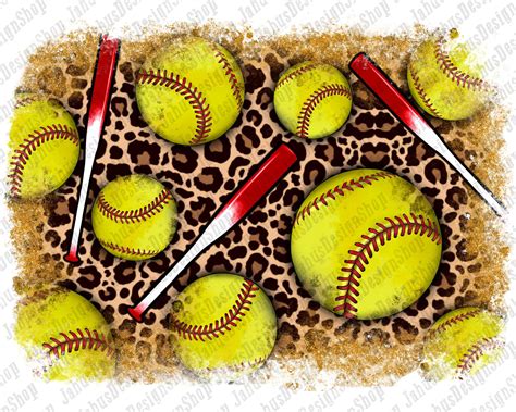 softball leopard distressed background png design softball etsy