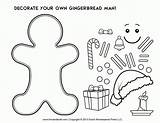 Gingerbread Man Coloring Clipart Template Activity Printable Kids Pages Christmas Decorate Craft Worksheet Story Printables Own Cut Paste Cutout Crafts sketch template