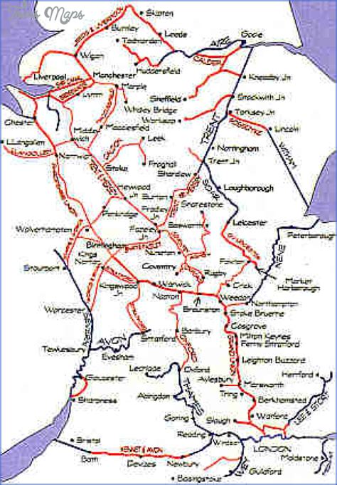 uk canal system map toursmapscom